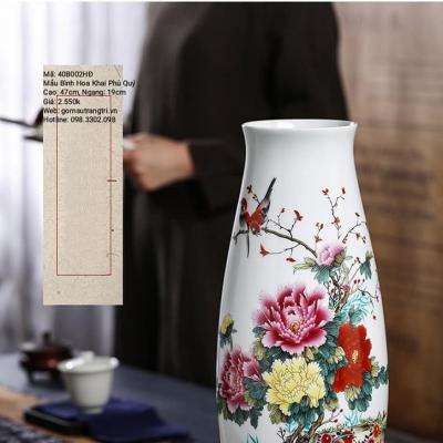 MẪU BÌNH HOA KHAI PHÚ QUÝ